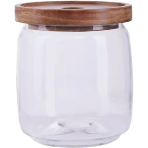 Glass Storage Jar With Wooden Lid 860ml  - Funky Chunky Furniture