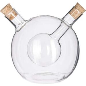 Oil And Vinegar Round Glass Bottle  - Funky Chunky Furniture