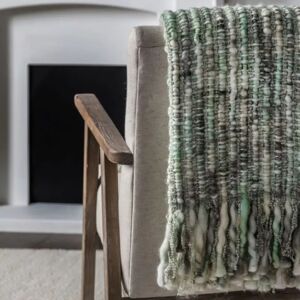 Sage Green Chunky Throw  - Funky Chunky Furniture