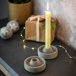 Short Grey Taper Candle Holders  - Funky Chunky Furniture