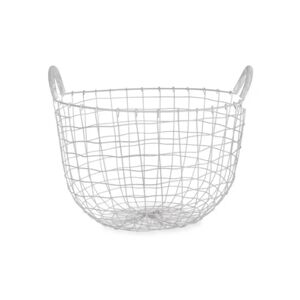 White Wire Basket - Large  - Funky Chunky Furniture