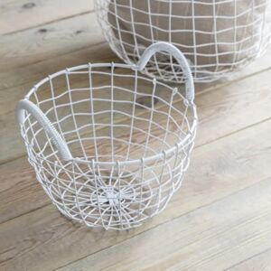 White Wire Basket - Small  - Funky Chunky Furniture