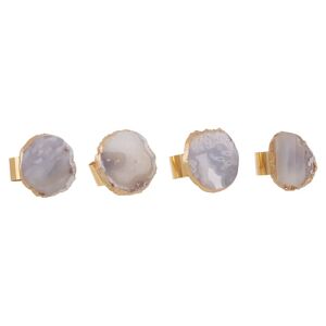 Agate Gold Napkin Rings - Set Of 4  - Funky Chunky Furniture