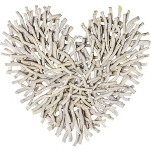 Large Whitewash Twig Heart  - Funky Chunky Furniture