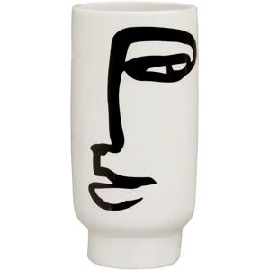 Modern White Vase With Abstract Design  - Funky Chunky Furniture