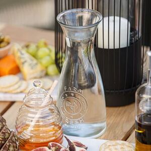 Glass Embossed Carafe   Funky Chunky Furniture  - Funky Chunky Furniture