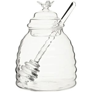 Glass Honey Jar With Dipper  - Funky Chunky Furniture