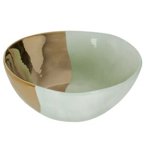 Green And Gold Porcelain Bowl   Funky Chunky Furniture  - Funky Chunky Furniture