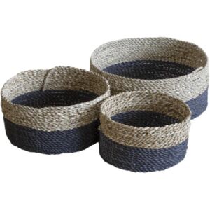 Set Of Woven Grey Baskets   Funky Chunky Furniture  - Funky Chunky Furniture