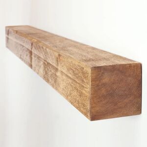 4x4 Rustic Mantel Beam - Outlet - Save 20% - Teak 120cm  - Funky Chunky Furniture