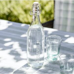 Glass Tap Water Bottle - 1 litre  - Funky Chunky Furniture