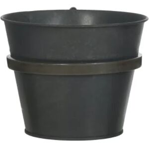 Black Metal Wall Pot And Holder  - Funky Chunky Furniture