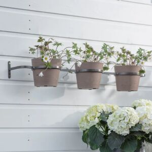 Three Pot Wall Planter - Clay - Outlet - Save 20%  - Funky Chunky Furniture