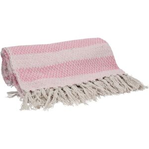 Pink Striped Cotton Throw - 150cm  - Funky Chunky Furniture