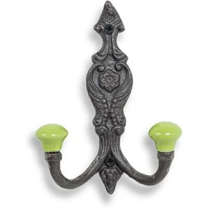 Vintage Iron Coat Hooks - Green Hook Ends   Funky Chunky Furniture  - Funky Chunky Furniture