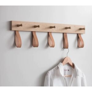 Oak and Leather Coat Hooks - 5   Funky Chunky Furniture  - Funky Chunky Furniture