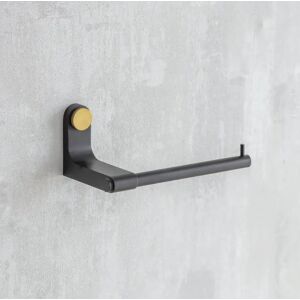 Black Metal And Brass Toilet Roll Holder   Funky Chunky Furniture  - Funky Chunky Furniture