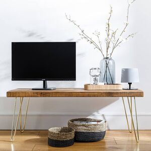 Ouseburn TV Stand - Walnut Yellow 100cm  - Funky Chunky Furniture