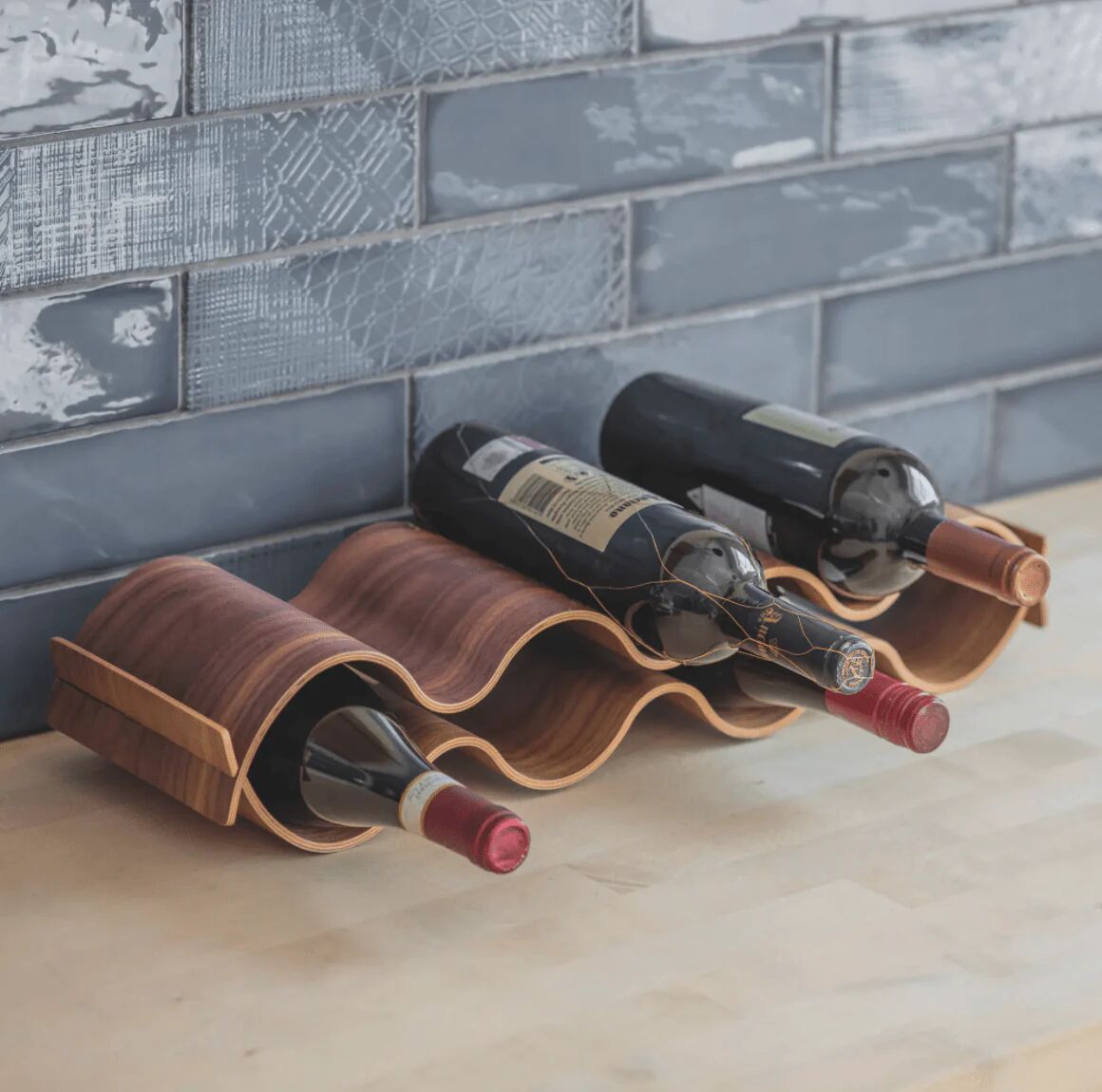 Walnut Wine Rack   Funky Chunky Furniture  - Funky Chunky Furniture