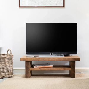 Chopwell Low TV Stand with Storage - 180cm Rustic Pine  - Funky Chunky Furniture