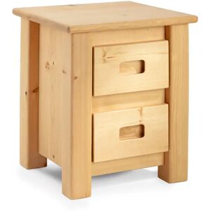 Lambton Bedside Table With Drawers - Walnut  - Funky Chunky Furniture