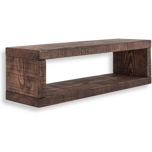 12x2 Rustic Wall Hung TV Unit - Smoke Pine   Funky Chunky Furniture  - Funky Chunky Furniture