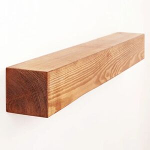 4x4 Smooth Mantel Beam (9.5x9.5cm) - 70cm Smoke Pine  - Funky Chunky Furniture