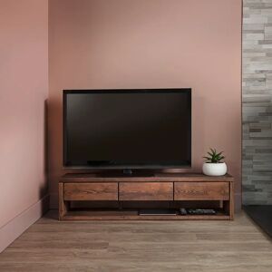 Pandon TV Stand 3 Drawers And Storage - Medium Oak  - Funky Chunky Furniture