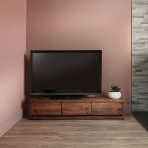 Pandon TV Stand 3 Drawers - Medium Oak  - Funky Chunky Furniture