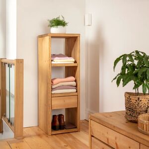 Pandon Small Modular Storage Unit - Medium Oak  - Funky Chunky Furniture