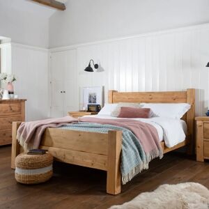 Coleridge Bed Frame With Footboard - Small Double Walnut  - Funky Chunky Furniture