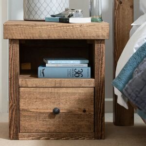 Derwent 1 Drawer Bedside Table - Walnut - Metal   Funky Chunky Furniture  - Funky Chunky Furniture