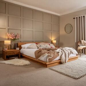 Stepney Bed Frame - Double Medium Oak  - Funky Chunky Furniture