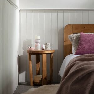 Cleadon Round Bedside Table - Rustic Pine  - Funky Chunky Furniture