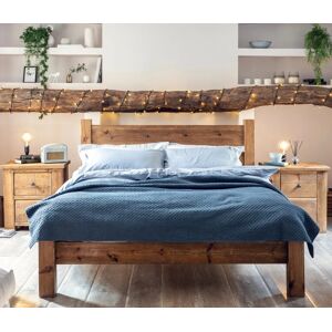 Coleridge Tall Headboard Bed Frame - Super King Teak  - Funky Chunky Furniture