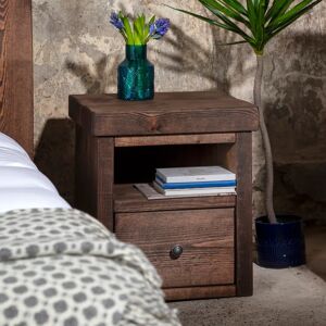 Derwent 1 Drawer Bedside Table - Teak - Wooden   Funky Chunky Furniture  - Funky Chunky Furniture