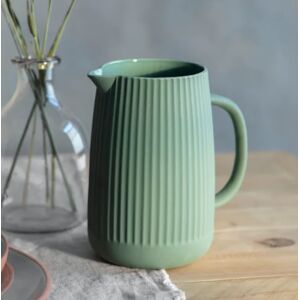 Green Ribbed Ceramic Jug   Funky Chunky Furniture  - Funky Chunky Furniture