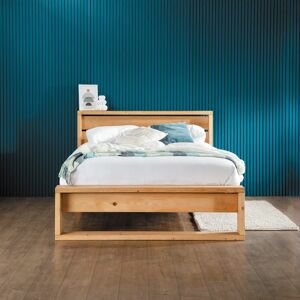 Sandyford Slatted Headboard Bed Frame - Teak King  - Funky Chunky Furniture