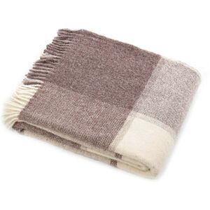 Checked Grey & Natural Welsh Wool Throw  - Funky Chunky Furniture