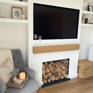 4x6 Oak Mantel Beam (9x14cm) - 70cm Light Oak  - Funky Chunky Furniture