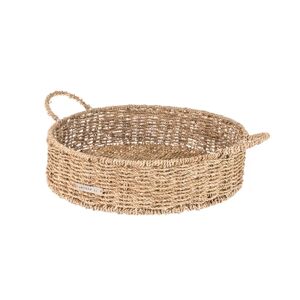 Seagrass Large Round Tray With Handles  - Funky Chunky Furniture