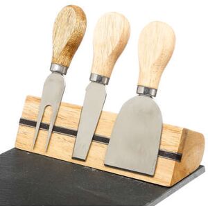 Slate And Wooden Cheese Knives Set  - Funky Chunky Furniture