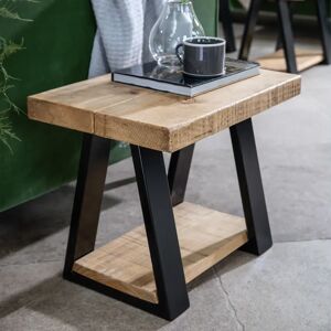 Armstrong Side Table - Rustic Pine - Square   Funky Chunky Furniture  - Funky Chunky Furniture