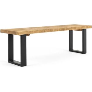 Armstrong Bench - Medium Oak - Square - 85cm   Funky Chunky Furniture  - Funky Chunky Furniture