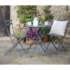 Grey Metal Bistro Set  - Funky Chunky Furniture