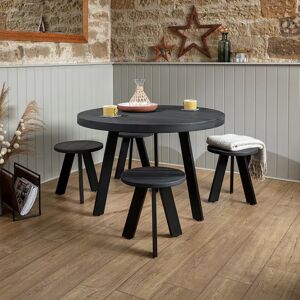 Hunter Round Dining Set - Medium Oak  - Funky Chunky Furniture