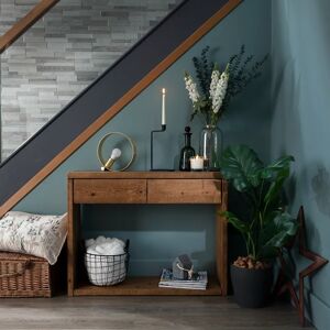 Pandon Console Table With Drawers - Medium Oak  - Funky Chunky Furniture