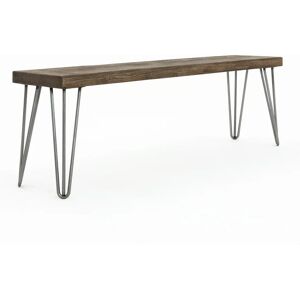 Ouseburn Bench - Walnut - Raw Steel - 55cm   Funky Chunky Furniture  - Funky Chunky Furniture