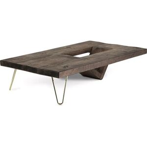 Ouseburn Coffee Table With Storage - Medium Oak - Raw Steel   Funky Chunky Furniture  - Funky Chunky Furniture