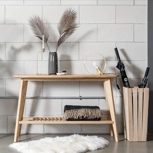 Salters Oak Console Table With Storage   Funky Chunky Furniture  - Funky Chunky Furniture